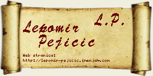 Lepomir Pejičić vizit kartica